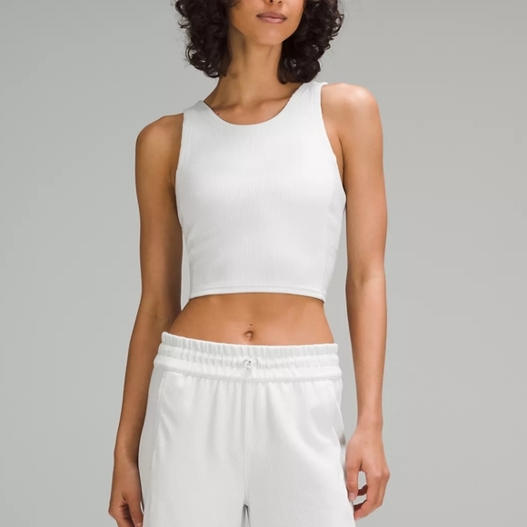 Zara Tops - Zara White Ribbed Cropped Tank Top